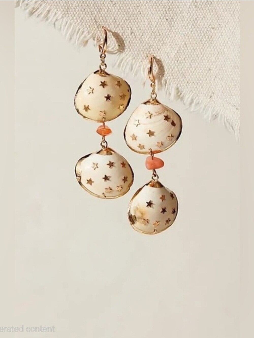 NWOT! Free People, Bahama Baby Earrings, Apricot